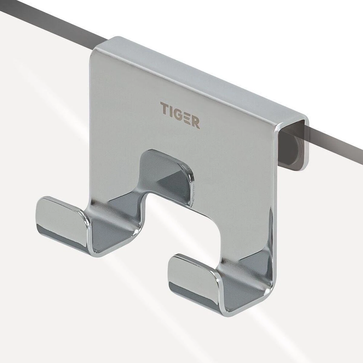 Tiger Caddy - Douchehaak - Glaspaneel Dikte 6-8 Mm - 3,5 X 7 X 5 Cm - Chroom