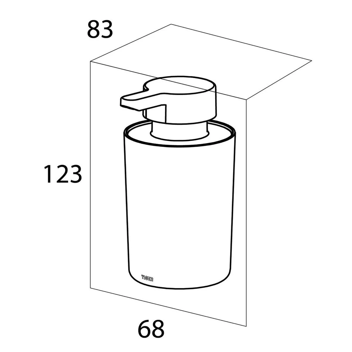 Tiger Urban - Zeepdispenser Vrijstaand - Zwart - Afbeelding 5