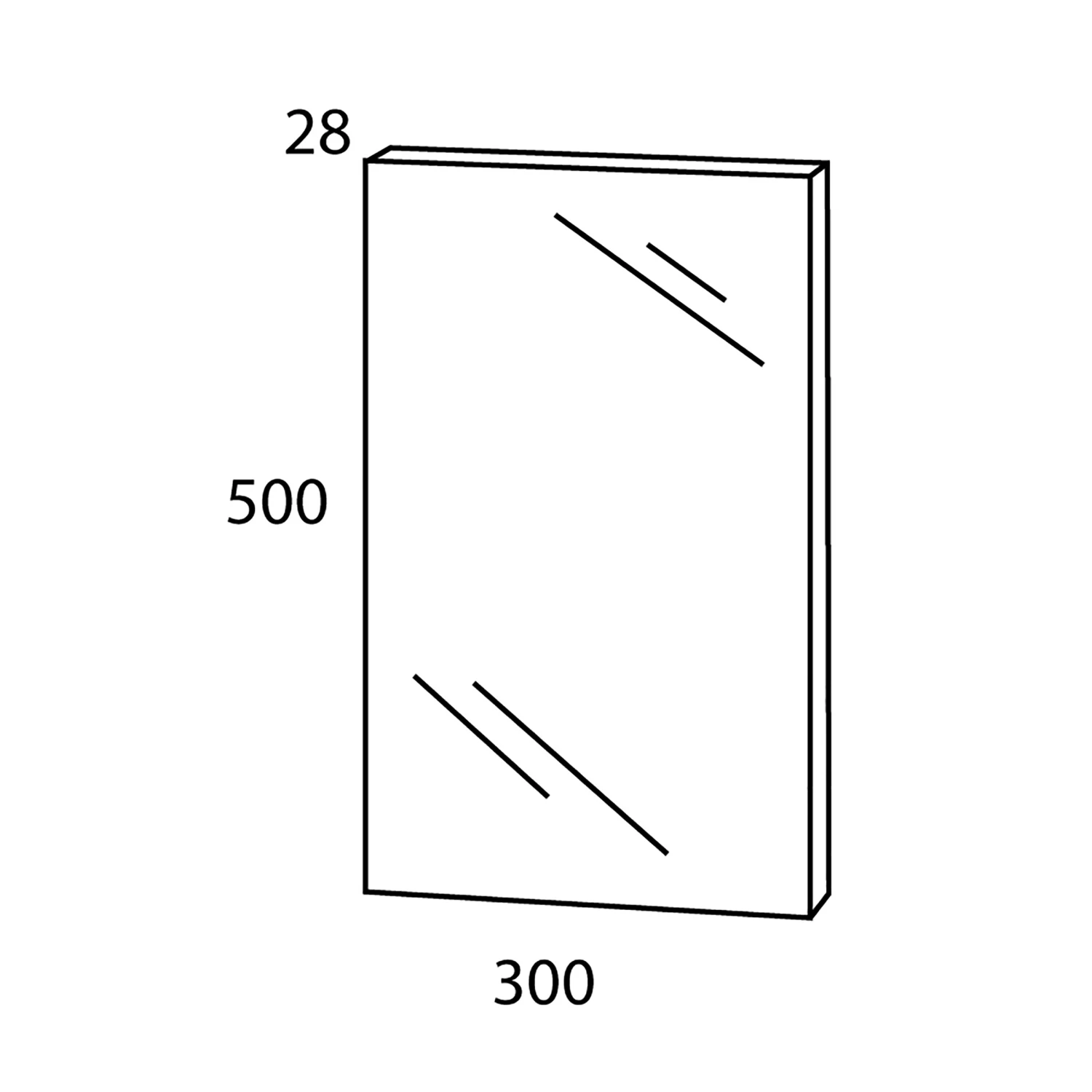 Tiger Items Spiegel 50x30x2,8 Cm Hoogglans Wit - Afbeelding 2