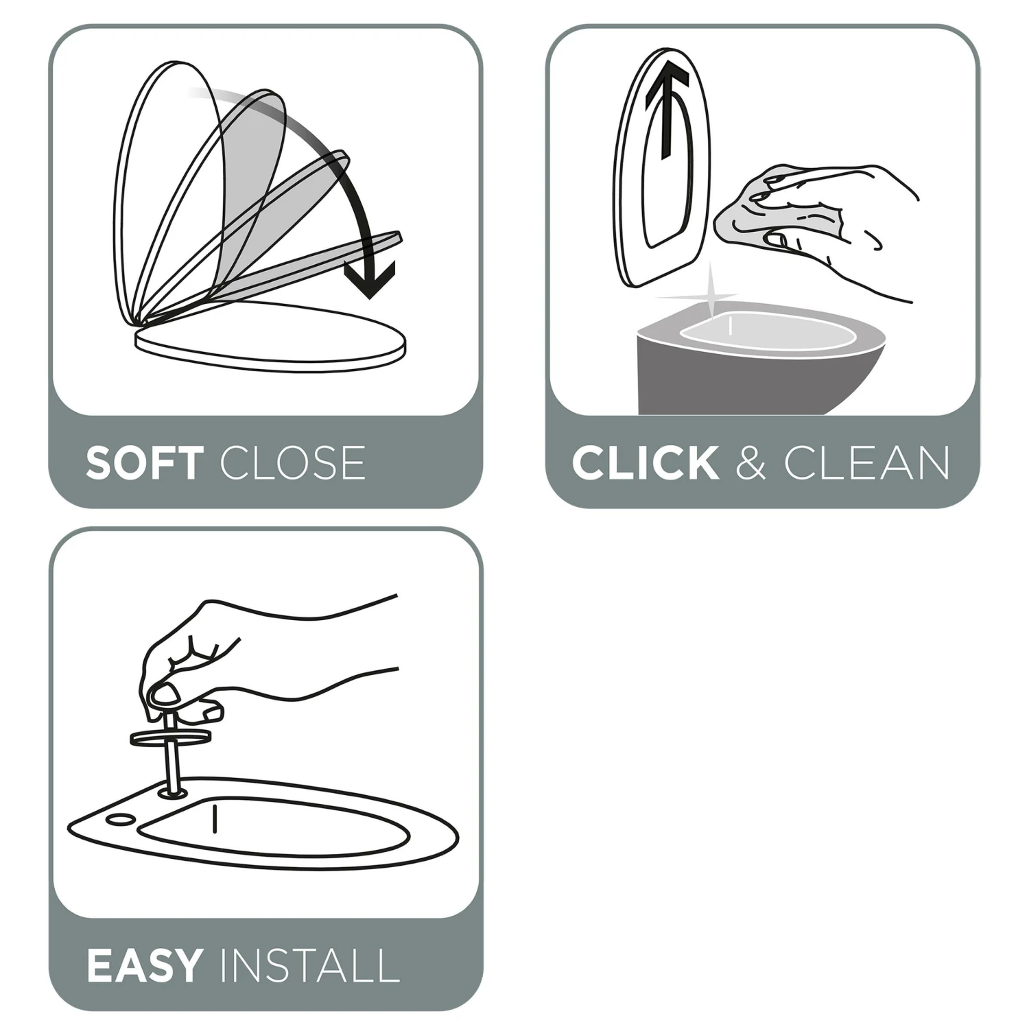 Tiger Ventura Toiletbril Softclose Zwart - Afbeelding 9