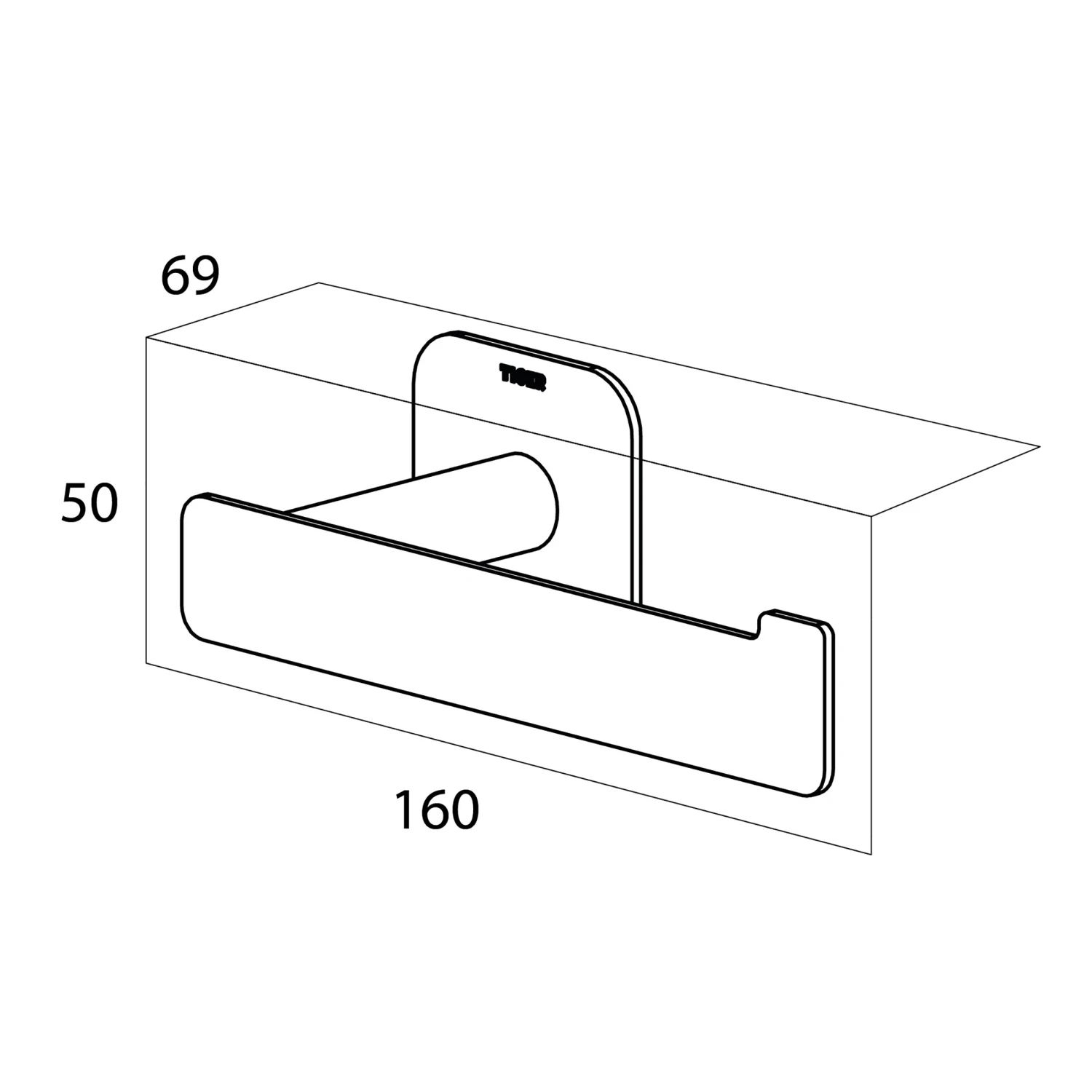 Tiger Colar Toiletrolhouder L Chroom - Afbeelding 8