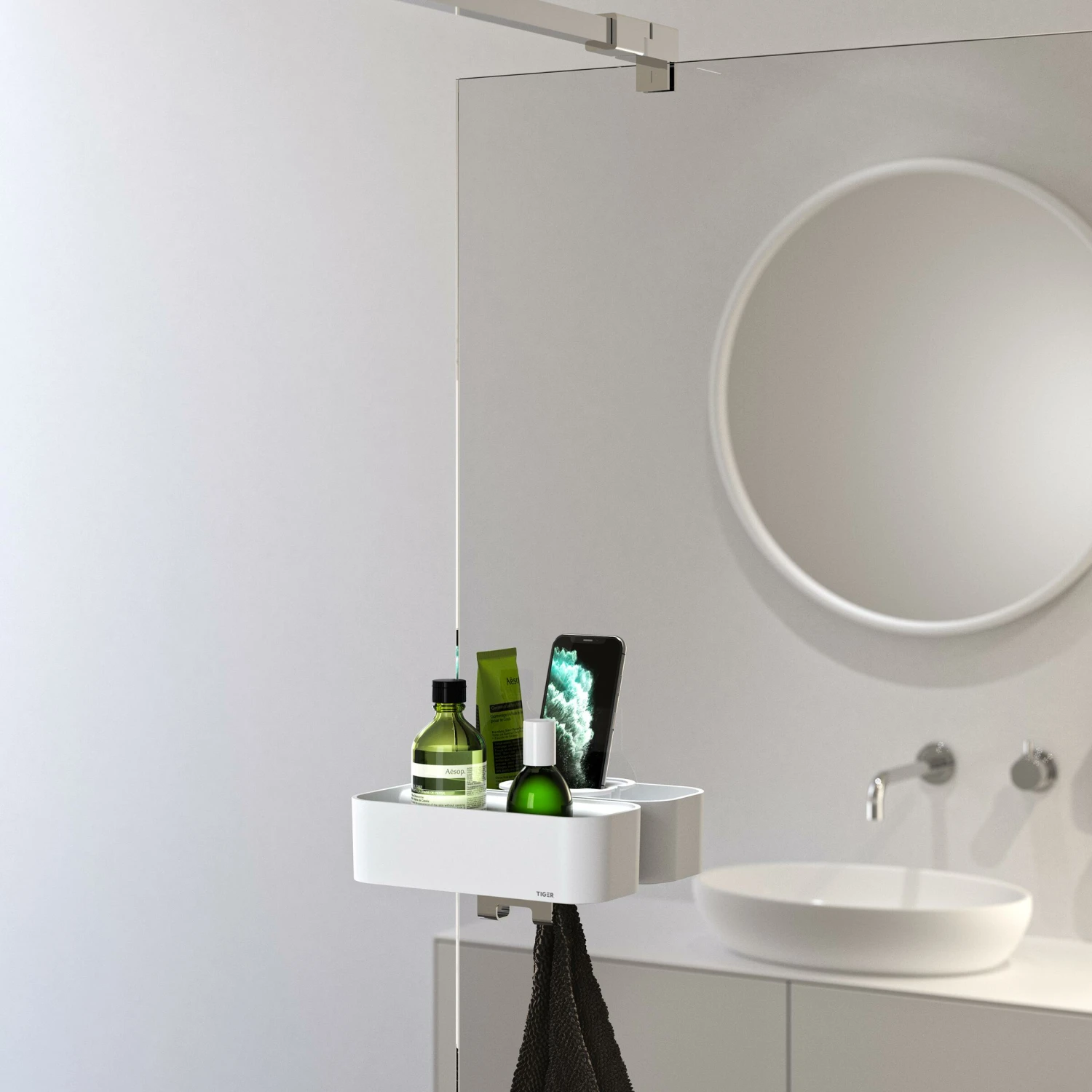 Tiger Douchemand Voor Douchewand 2-store Wit - Afbeelding 6