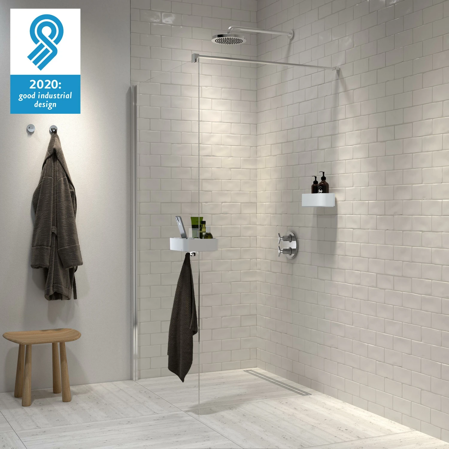 Tiger Douchemand Voor Douchewand 2-store Wit - Afbeelding 7