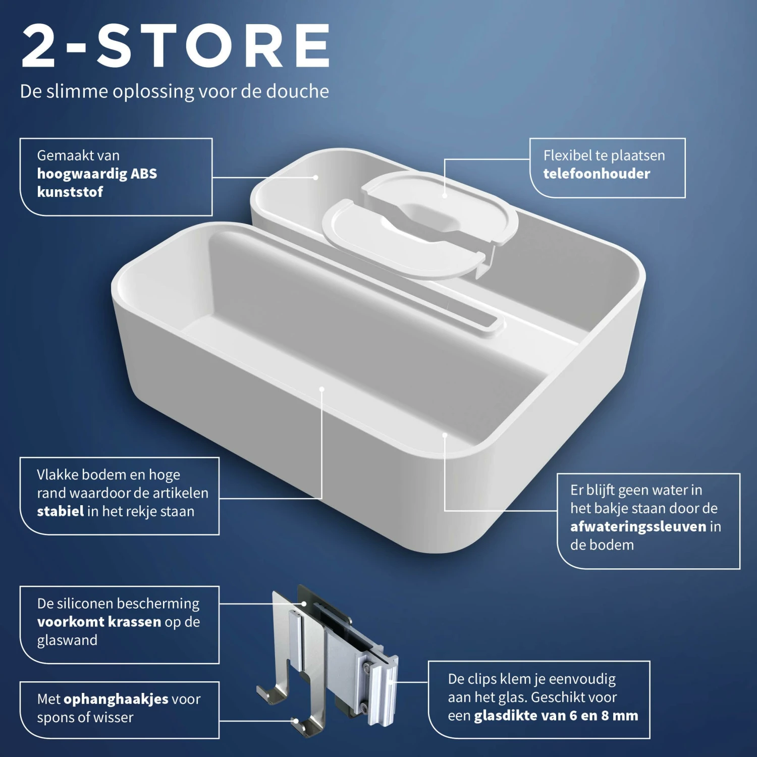 Tiger Douchemand Voor Douchewand 2-store Wit - Afbeelding 9