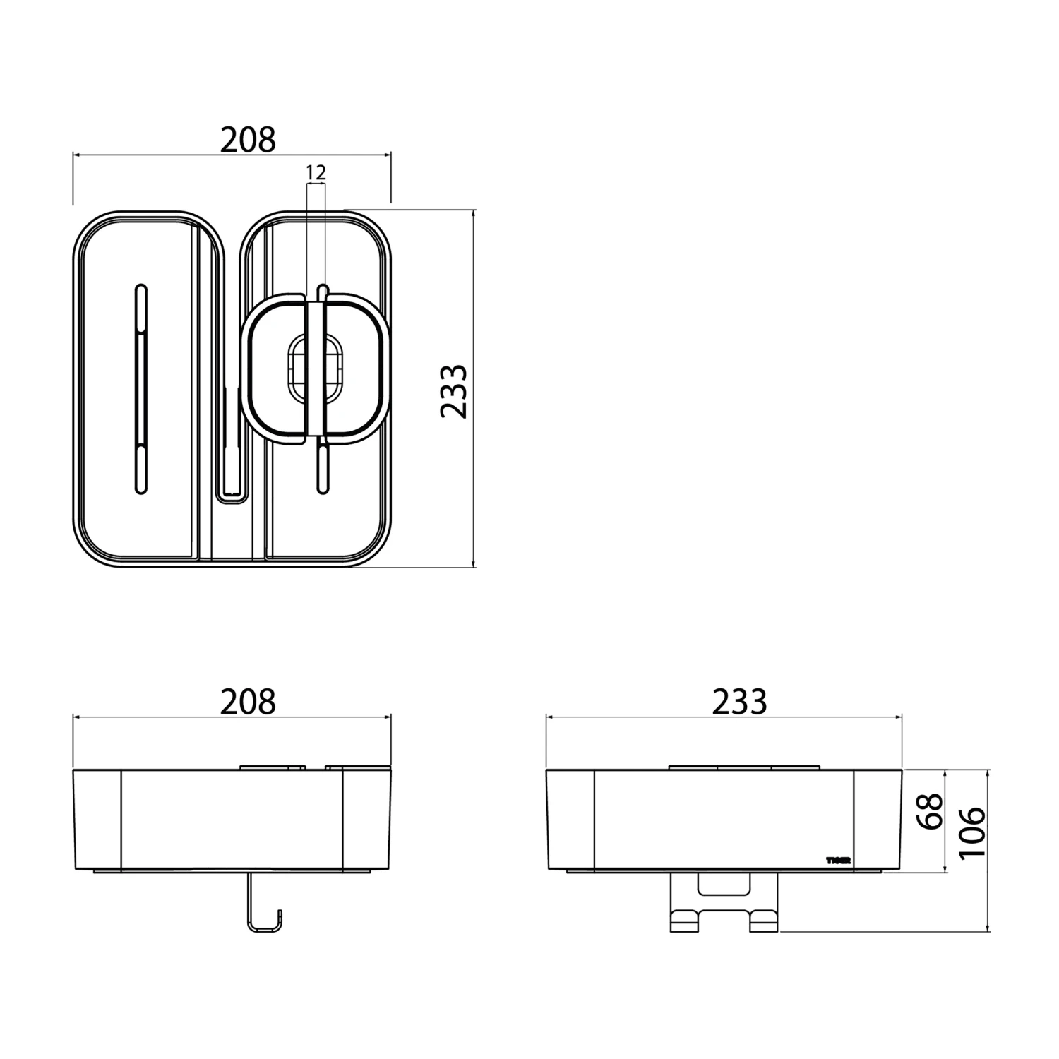 Tiger Douchemand Voor Douchewand 2-store Wit - Afbeelding 10