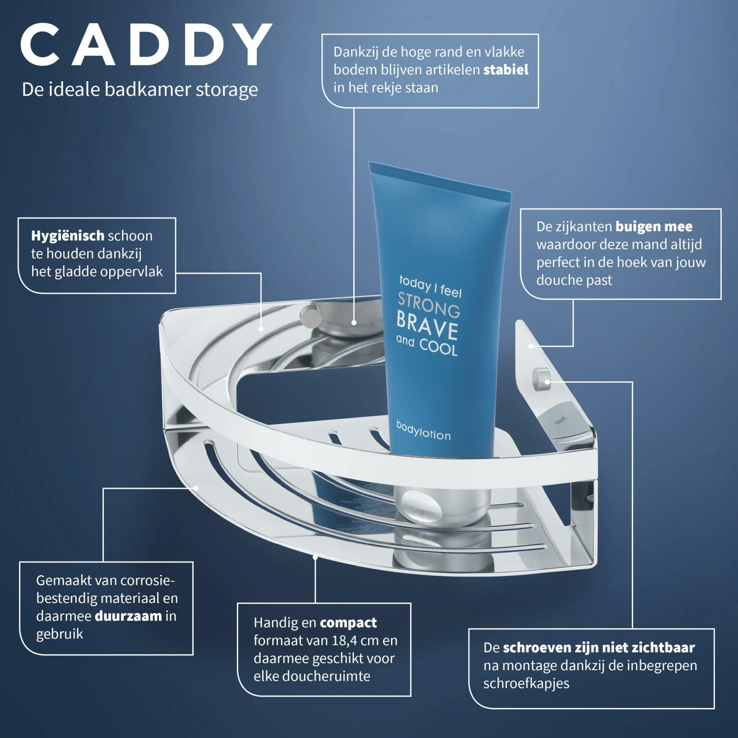 Tiger Caddy Hoekkorf Klein Chroom - Afbeelding 5