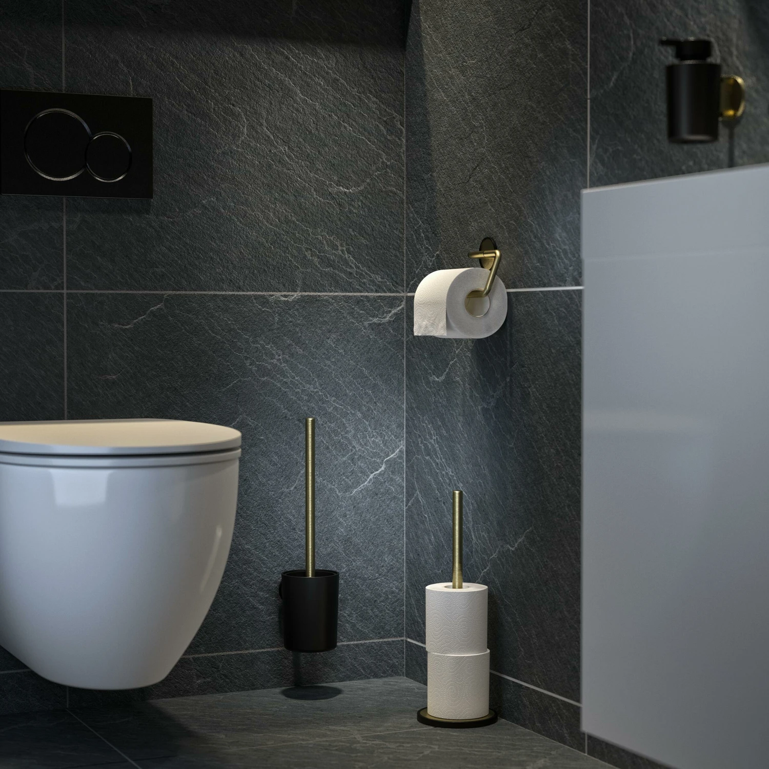 Tiger Toiletborstelhouder Tune Hangend Messing Zwart - Afbeelding 8