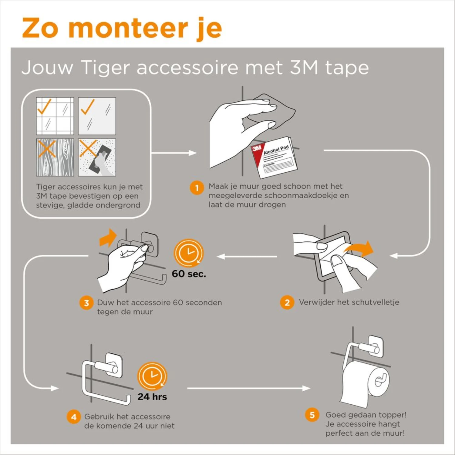 Tiger Colar Reserverolhouder RVS/Inox - Afbeelding 10