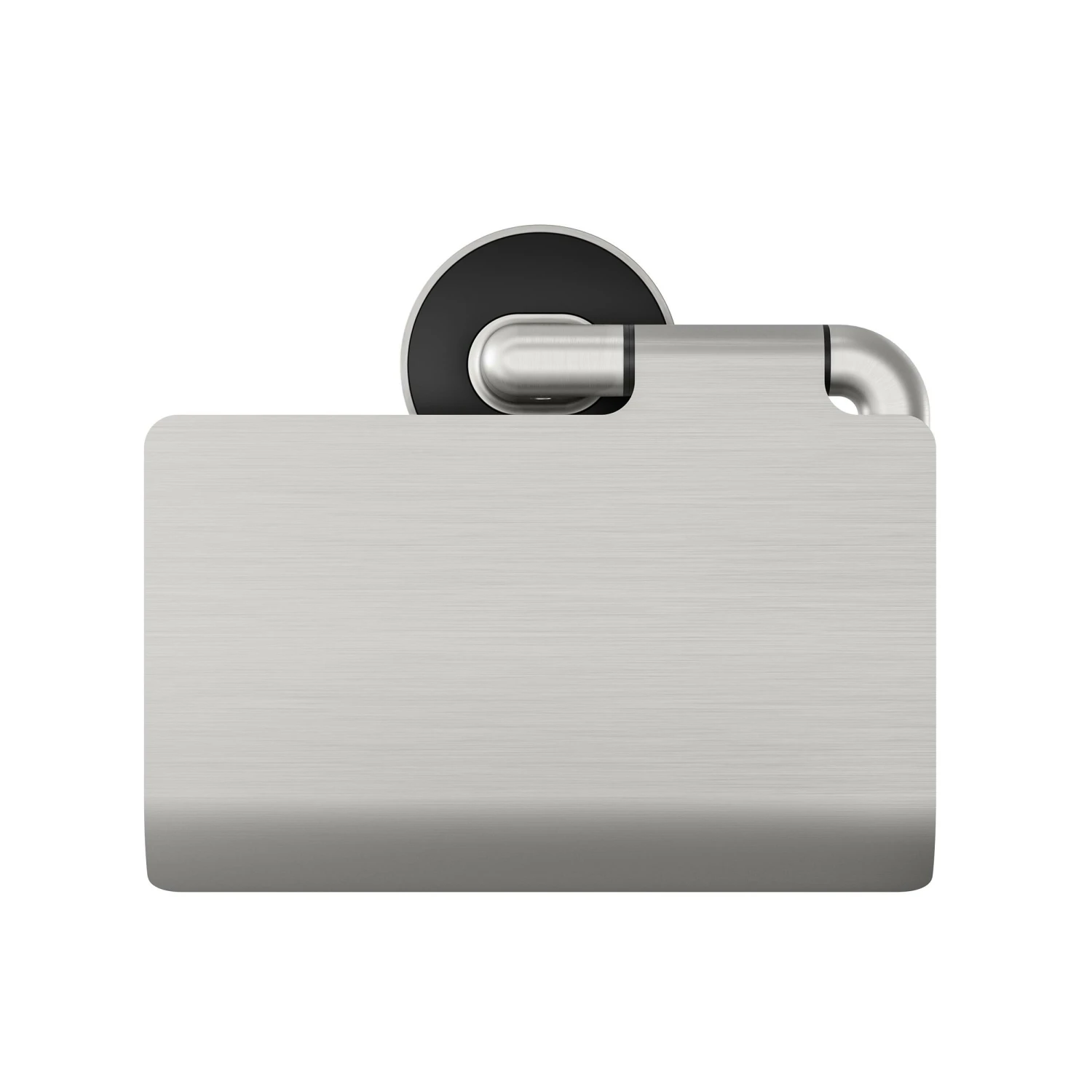 Tiger Toiletrolhouder Cooper Met Klep RVS Geborsteld / Zwart - Afbeelding 3