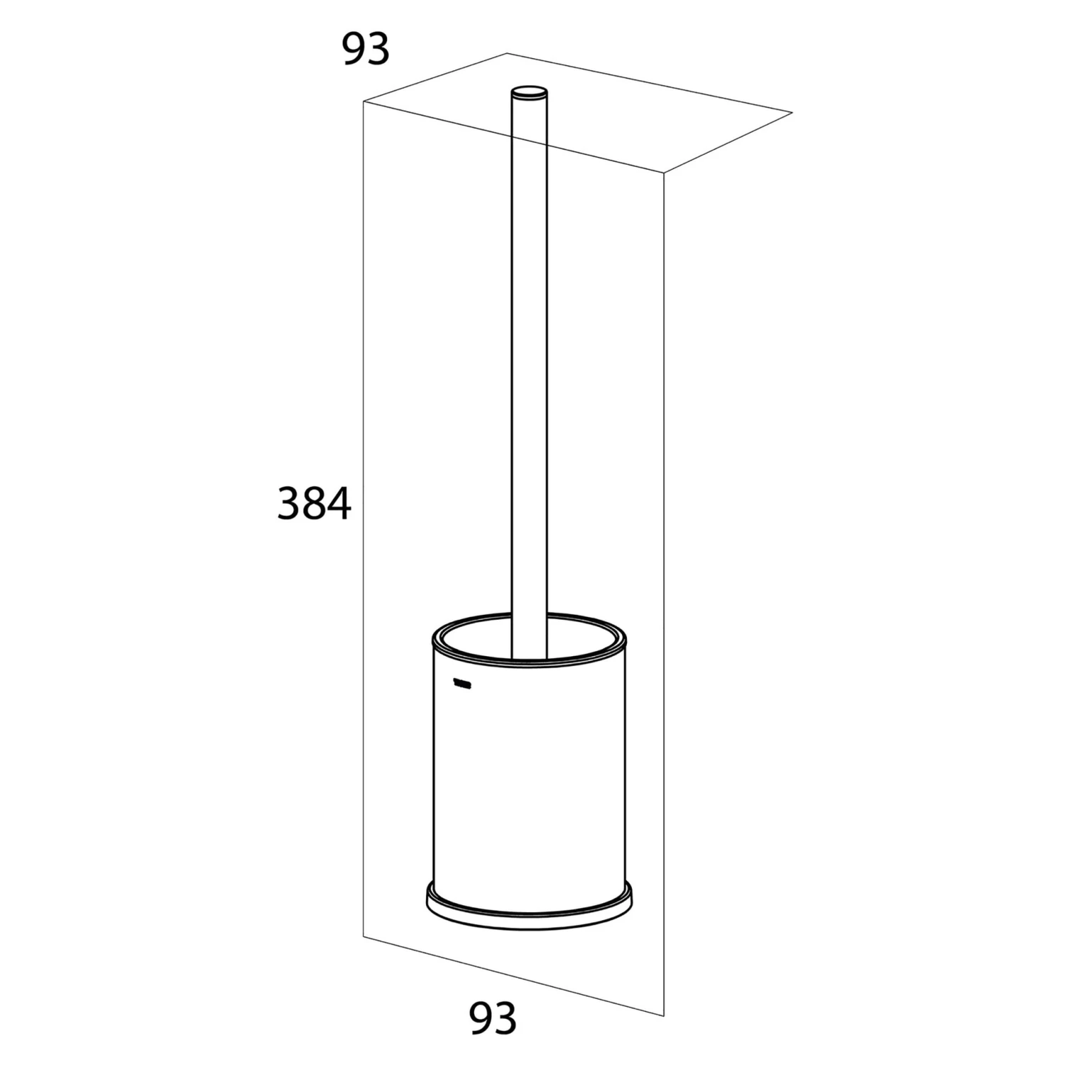 Tiger Toiletborstelhouder Colar Staand Zwart - Afbeelding 6