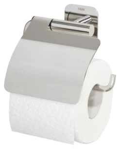 Tiger Colar Toiletrolhouder Met Klep Chroom