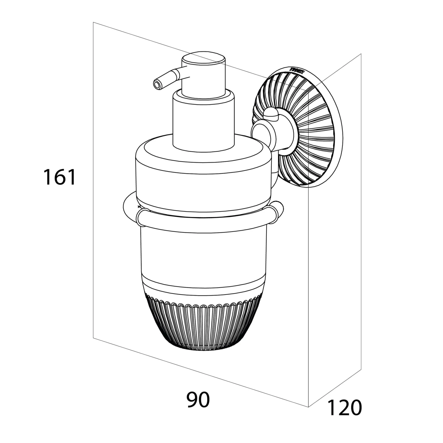 Tiger Ivy Zeepdispenser 200ml Chroom/wit Keramiek - Afbeelding 6