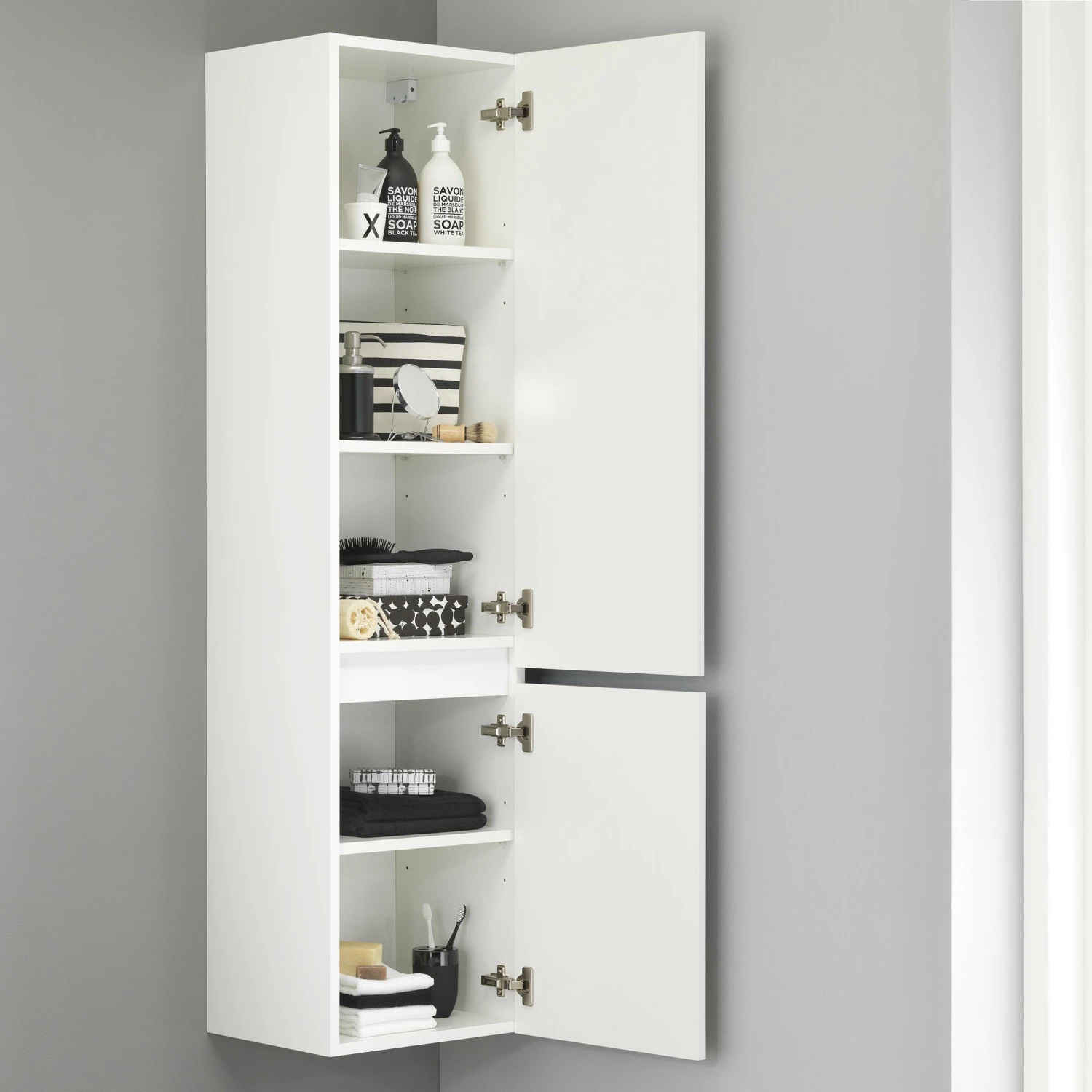 Tiger Karlo Kolomkast Sneeuwwit 160 Cm - Afbeelding 3