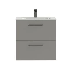 Tiger Badkamermeubel Studio 60cm Matgrijs/wit Met Vierkante Greep