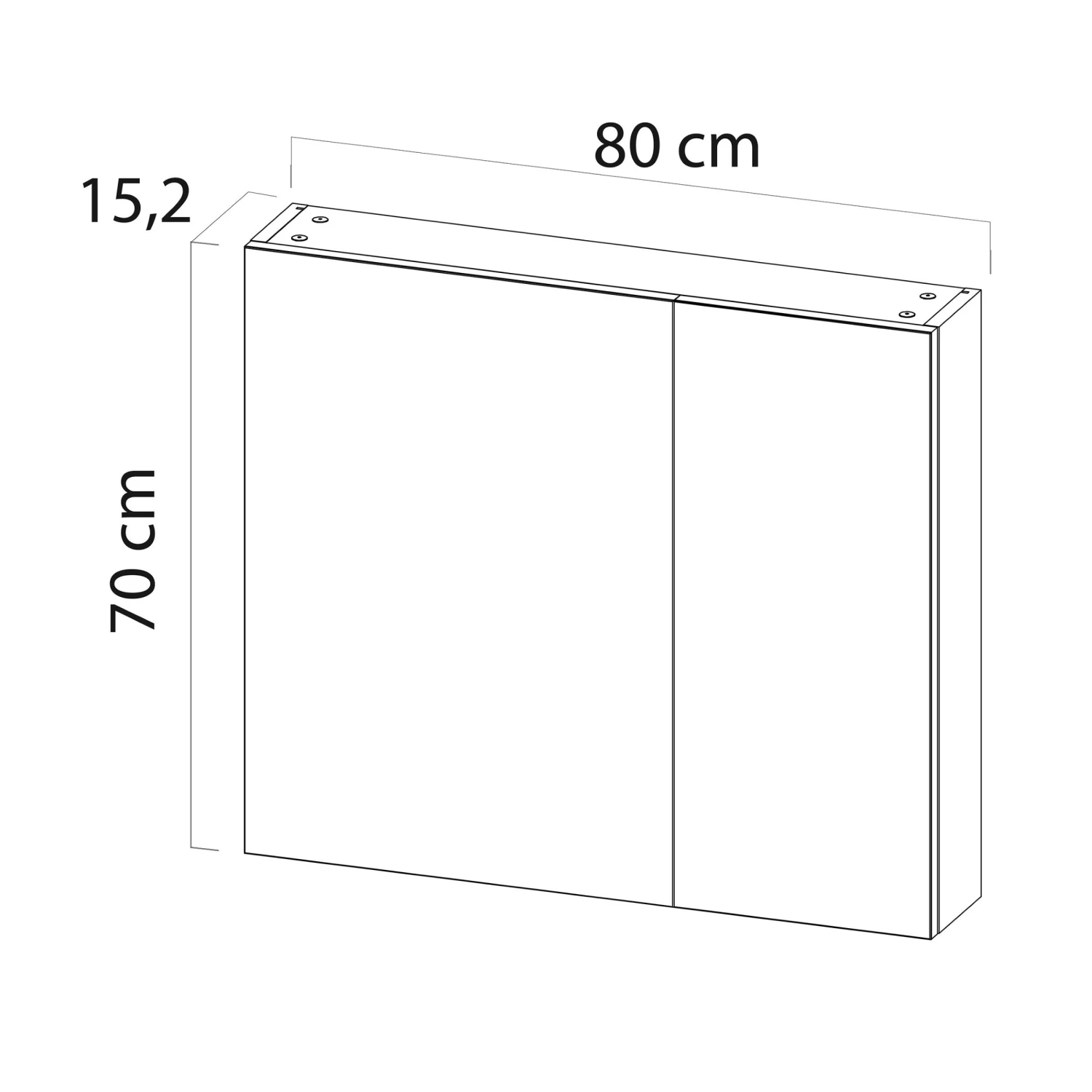 Tiger S-line Spiegelkast 80 Cm Naturel Eiken - Afbeelding 3