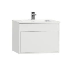 Tiger Helsinki Badkamermeubel 60 Cm Hoogglans Wit Met Wastafel Keramiek Wit