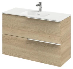 Tiger Badmeubelset Pocket 100 Cm Met 2 Lades Naturel Eik