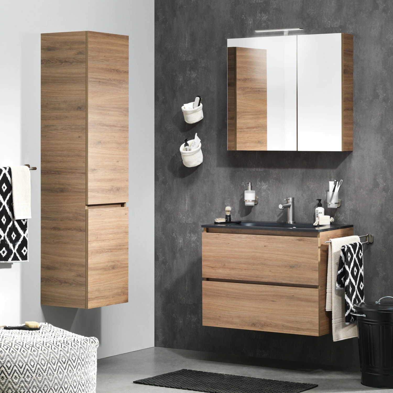 Tiger S-line Spiegelkast 80 Cm Chalet Eiken - Afbeelding 4