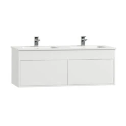 Tiger Helsinki Badkamermeubel 120 Cm Hoogglans Wit Met Wastafel Keramiek Hoogglans Wit