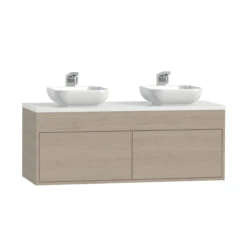 Tiger Helsinki Badkamermeubel 120 Cm Naturel Eiken Met Waskom