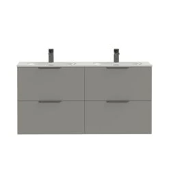 Tiger Badkamermeubel Studio 120cm Matgrijs/wit Met Profielgrepen