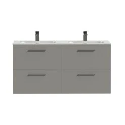 Tiger Badkamermeubel Studio 120cm Matgrijs/wit Met Vierkante Greep