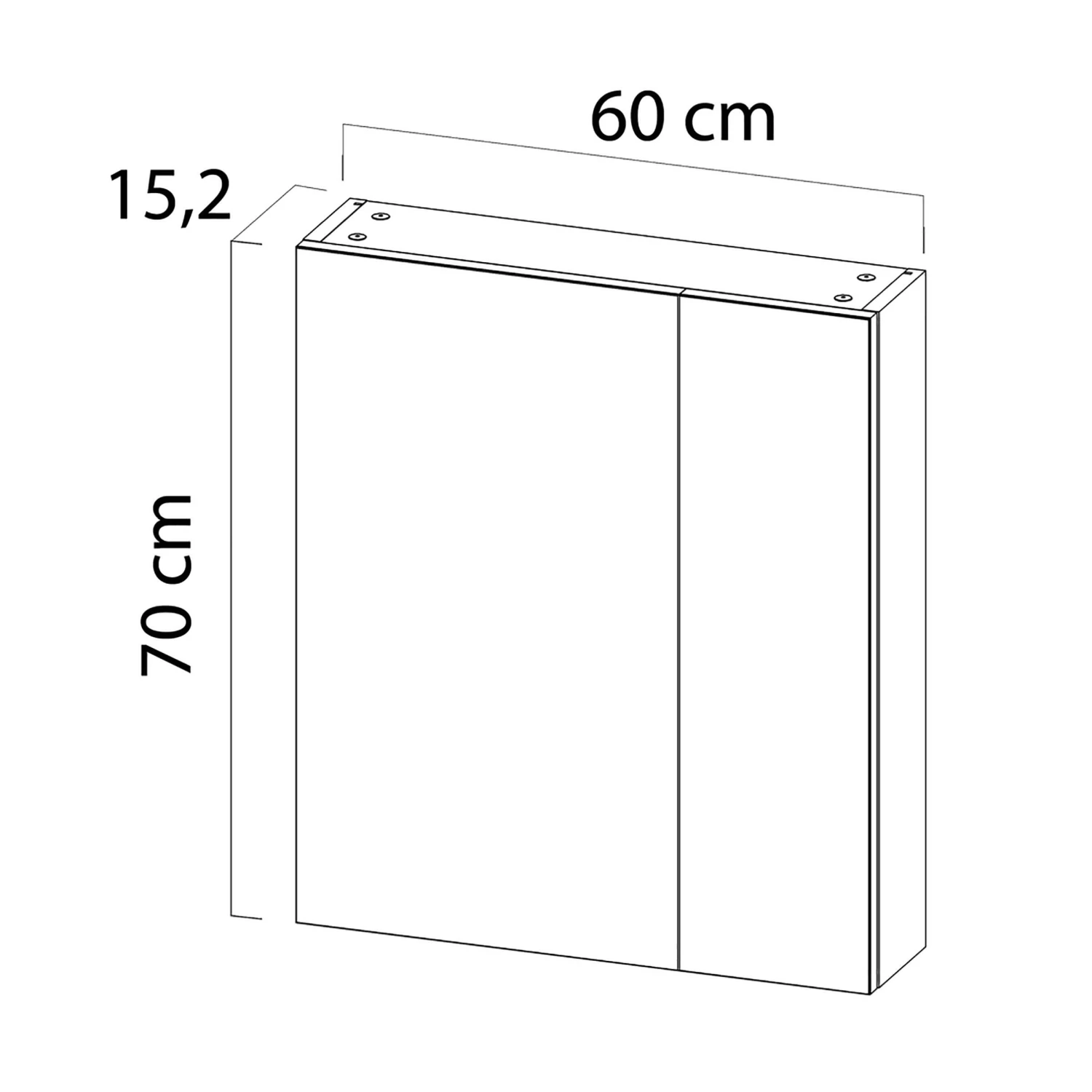 Tiger Spiegelkast S-Line 60cm Sneeuwwit - Afbeelding 7