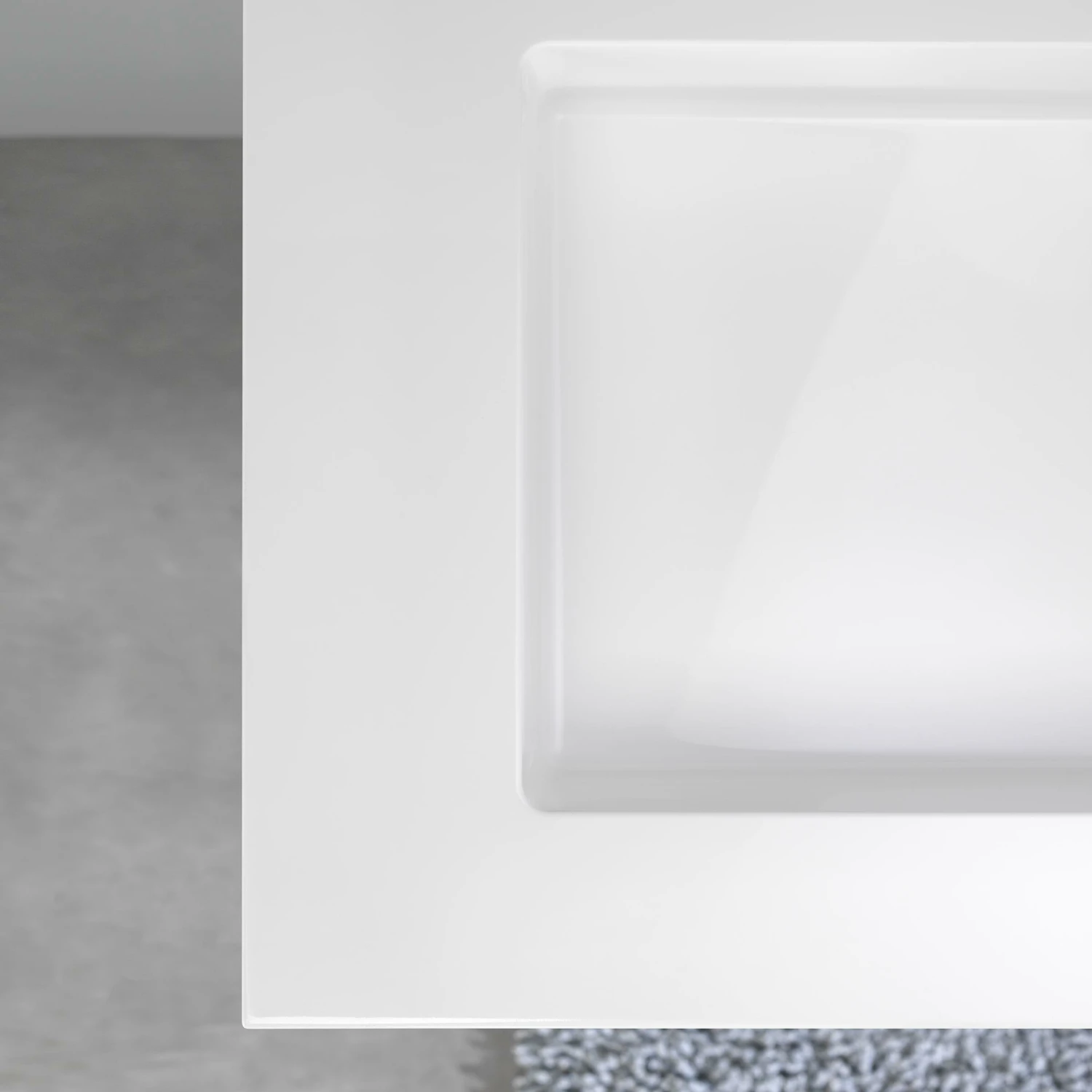 Tiger Reverse Meubelset 80 Cm Met 2 Lades Naturel Eik / Mat Wit Inclusief Quadro Wastafel Hoogglans Wit - Afbeelding 8