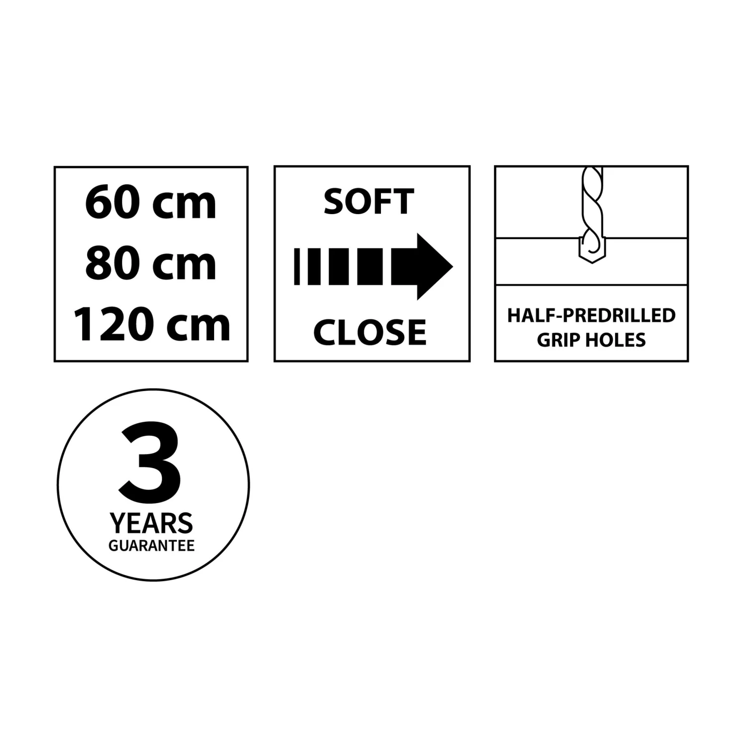 Tiger Maryport Badkamermeubelset 80 Cm Mat Zwart Met Licht Eiken Houten Wasblad, Keramische Opzetkom En Matzwarte Grepen - Afbeelding 2
