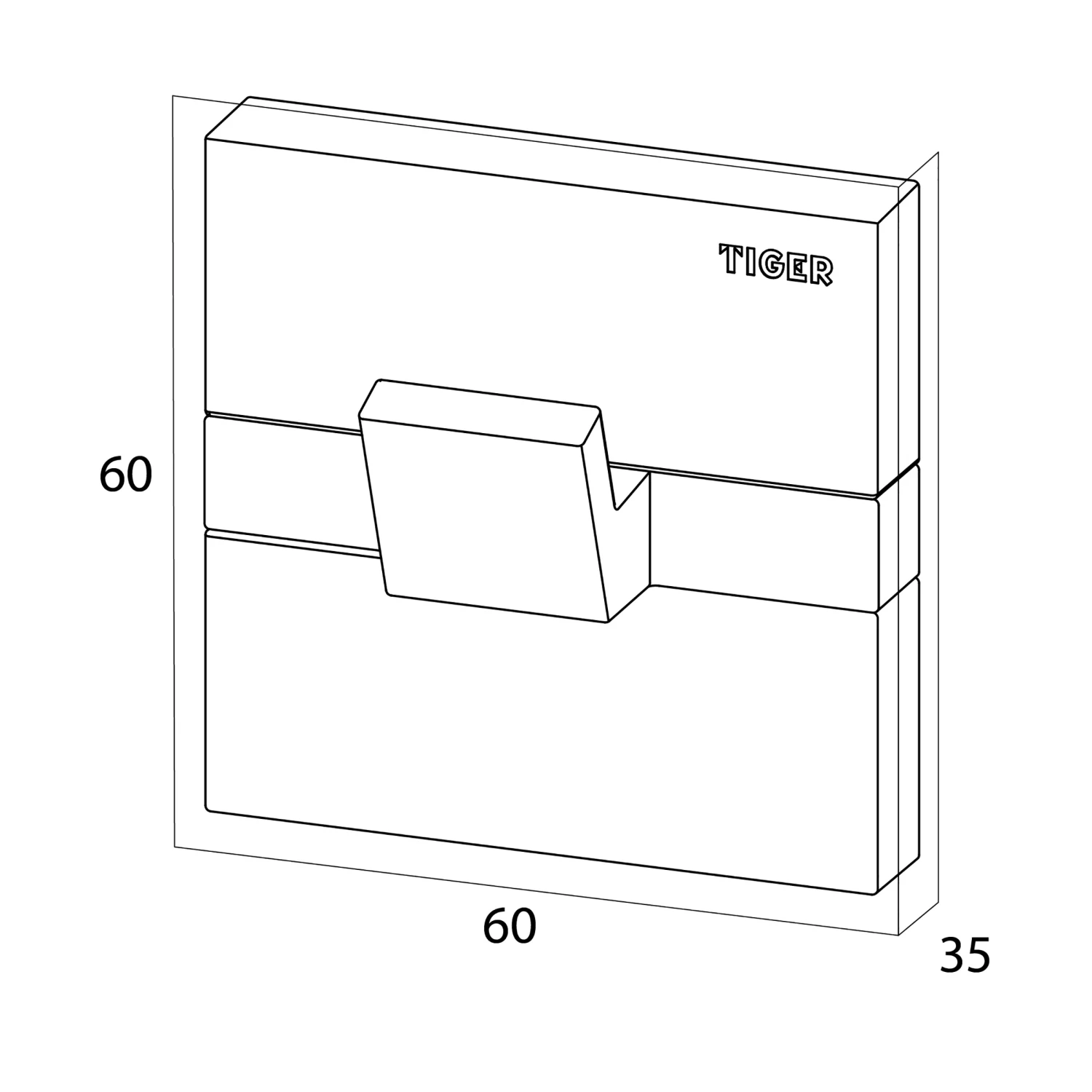 Tiger Safira Haak Groot Chroom - Afbeelding 3