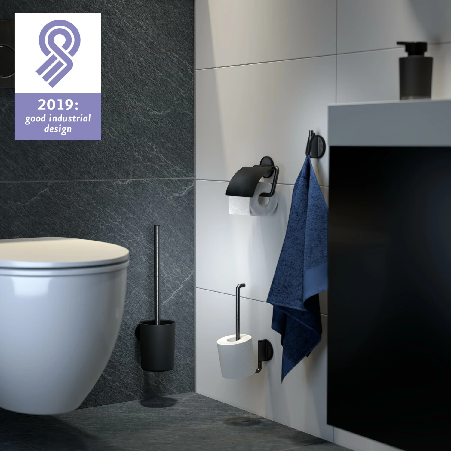 Tiger Toiletrolhouder Tune Zwart - Afbeelding 5