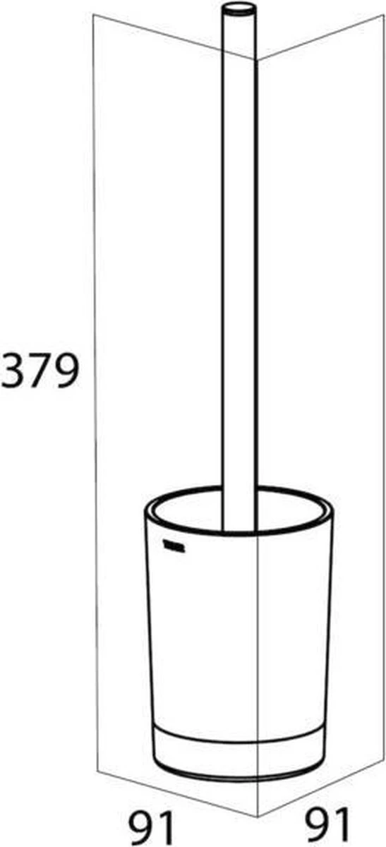 Tiger Tune - Toiletborstel Met Houder Vrijstaand - Messing Geborsteld / Zwart - Afbeelding 5
